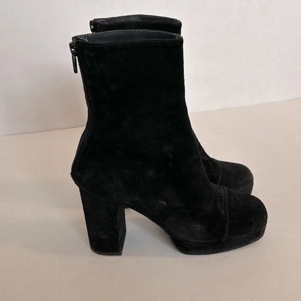 Vintage Free People day for night Platform Suede Boots size 37